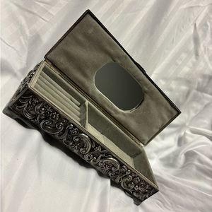 Vintage Godinger Silver Plated Ornate Jewelry Box